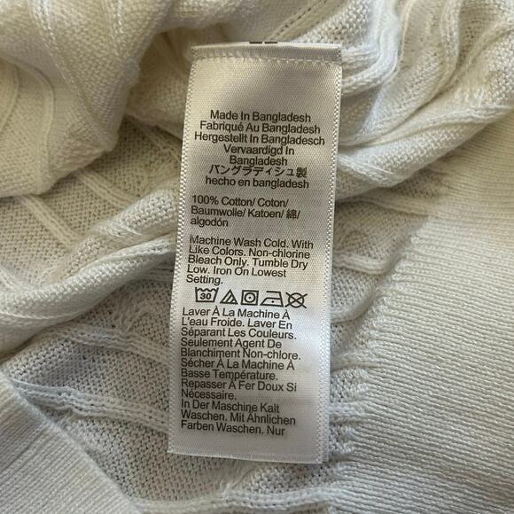 NWT J.Crew Cotton Cable Sweater Shell in Ivory Size XS - Picture 7 of 7